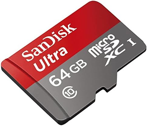 כרטיס זיכרון מיקרו של סנדיסק אולטרה 64 ג ' יגה-בייט עובד עם חבילת טלפון סלולרית של ל. ג. 8איקס טינק, ל. ג. ו40 טינק, ל.