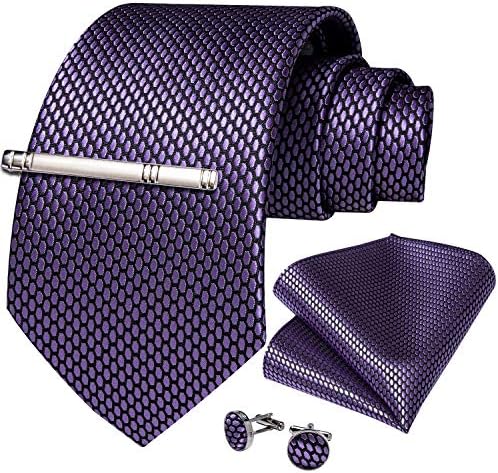 דיבנגו משובץ עניבת גברים של משי עניבת וכיס כיכר חפתים עניבת קליפ סט חתונה עסקים