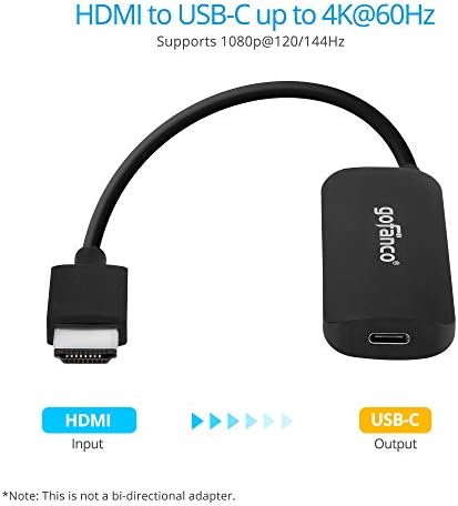 ממיר Gofanco HDMI 2.0 ל- USB C-4K @60Hz, HDCP 2.2, אודיו סטריאו 2-CH, מופעל על ידי USB-לא תואם לכוסות LG Ultrafine או
