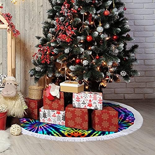 מחצלת חצאיות עץ חג המולד של שלמות עגורים עם צבועים עם קישוטים למסיבות חג של חווה ליל כל הקדושים 48 x48