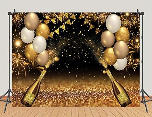 בלוני זהב שחור רקע רקע שמפניה זהב בוקה תפאורות צילום ללימודים סיום ציוד למסיבת חג הנשף ליום האב ליום הולדת לקישוט יום