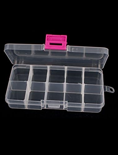 AEXIT 4PCS מארגני כלי פלסטיק 10 משבצות אחסון מתכוונן מארז תכשיטים חרוזים קופסאות קופסאות קופסאות קופסאות קופסאות