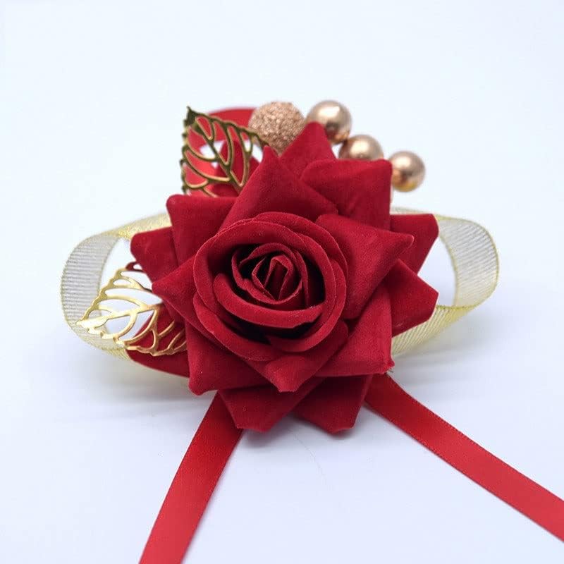יד וזר פרחים השושבינות חתונה צמיד עבור כלות משי פרח צמידי אבזר ילדה יד פלורה